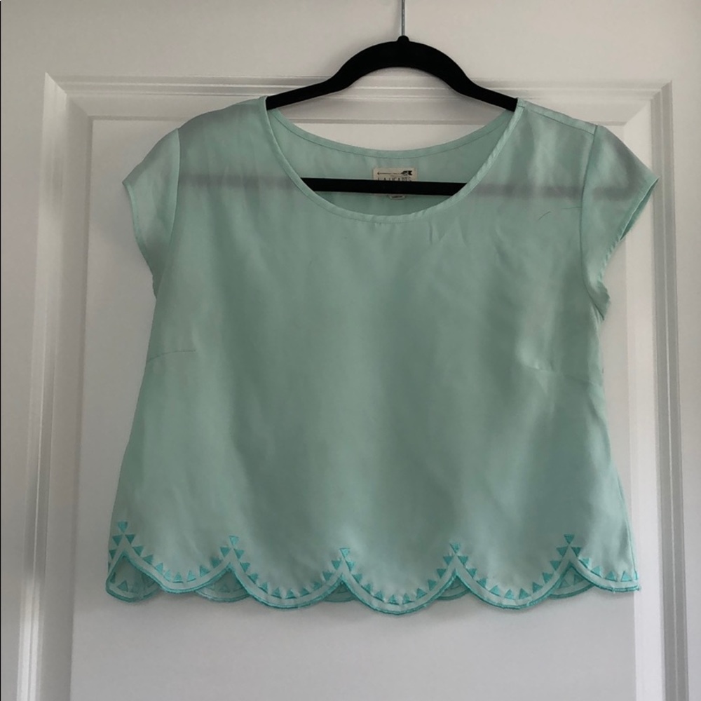 Teal crop top
